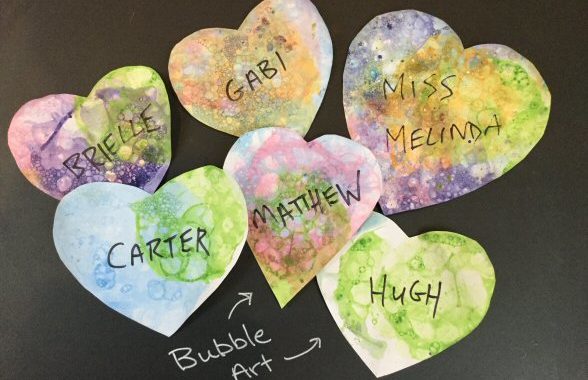 Make Bubble Art Valentines